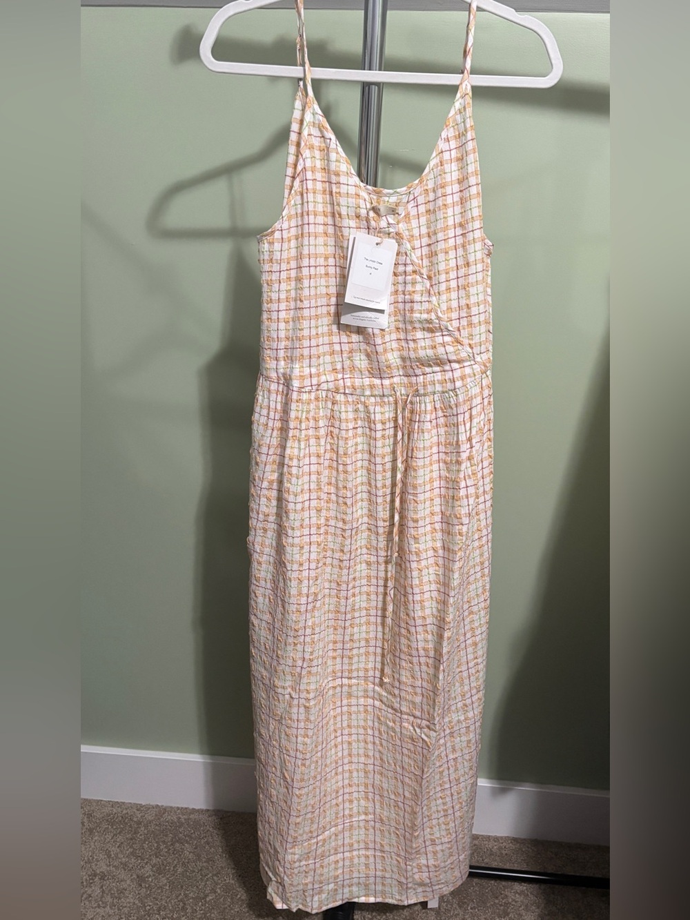 Christy Dawn Lincoln dress in sunny plaid Spaghetti Strap Maxi Dress XL